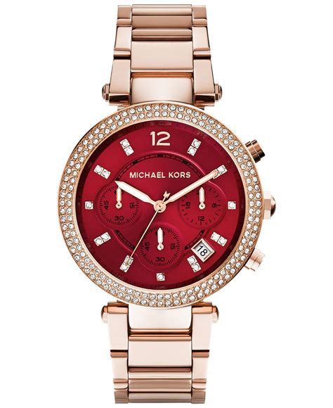 michael kors ladies parker rose|Michael Kors parker rose watch.